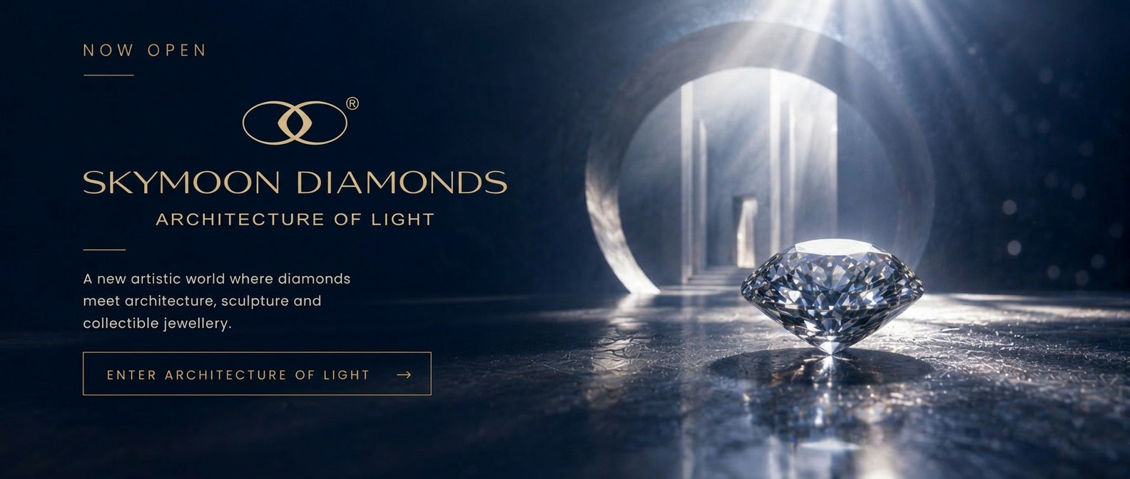 Sky Moon Diamonds Banner - Architecture of Light